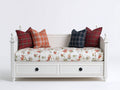 Sofás cama de madera 200 x 90 x 95 cm - blanco - diseño clásico con cama individual y dos cajones inferiores