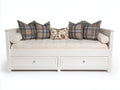 Sofás cama de madera 205 x 92 x 94 cm - blanco - diseño clásico con cama individual y dos cajones inferiores